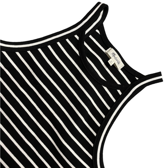 Madewell Striped Crop Top Tank Top Black/White XS - Picture 3 of 4